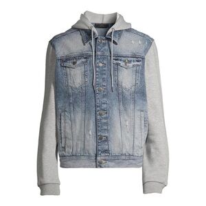 No Boundaries | Hooded Denim Jacket | Size XL
